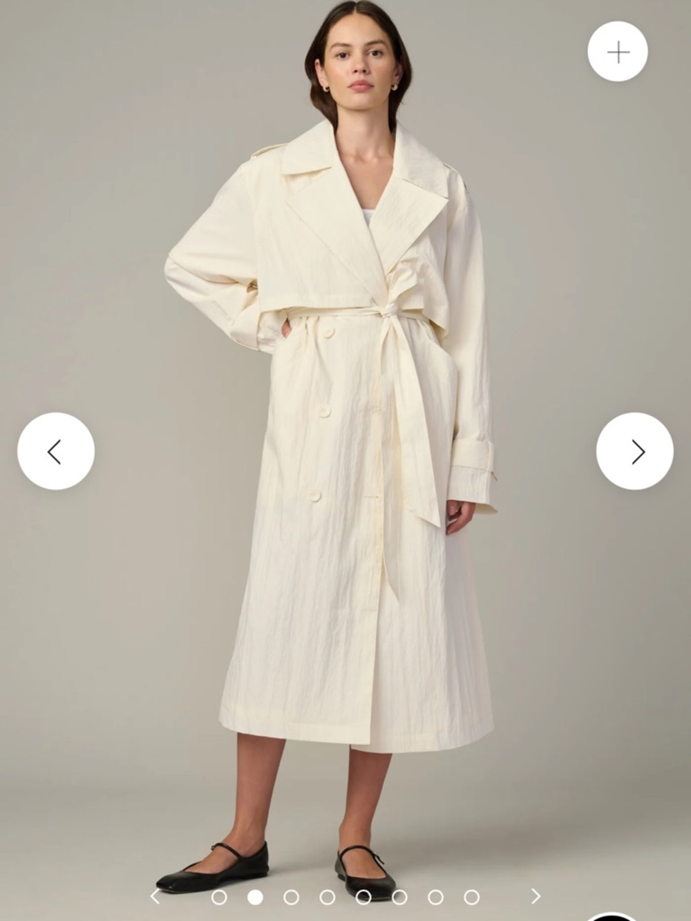 Joe’s Jeans The Elizabeth Trench Coat in Panna Cotta Cream Size S - Picture 2 of 11